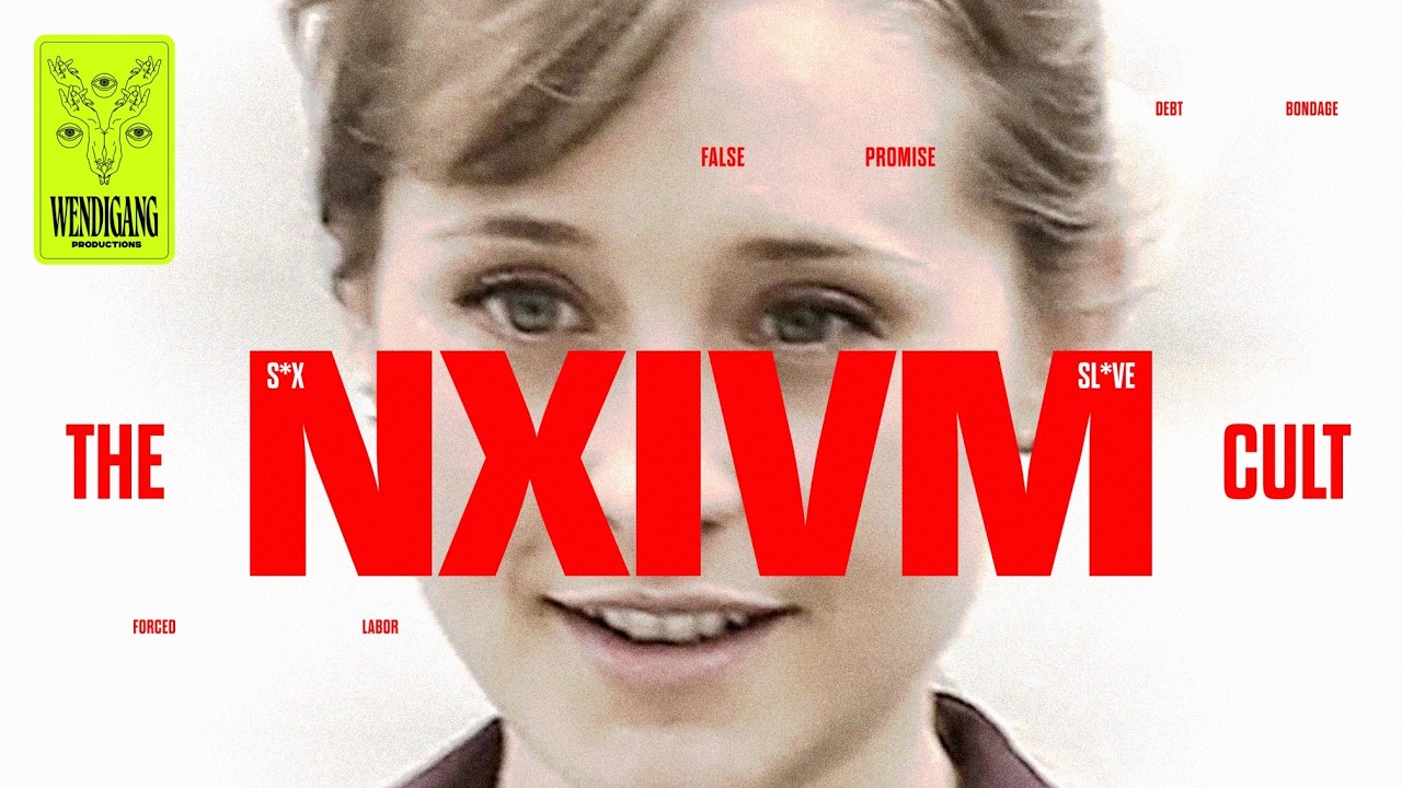 YouTube post by @Wendigames for AG1. Caption reads: The Cult that Branded Celebrities - NXIVM.
