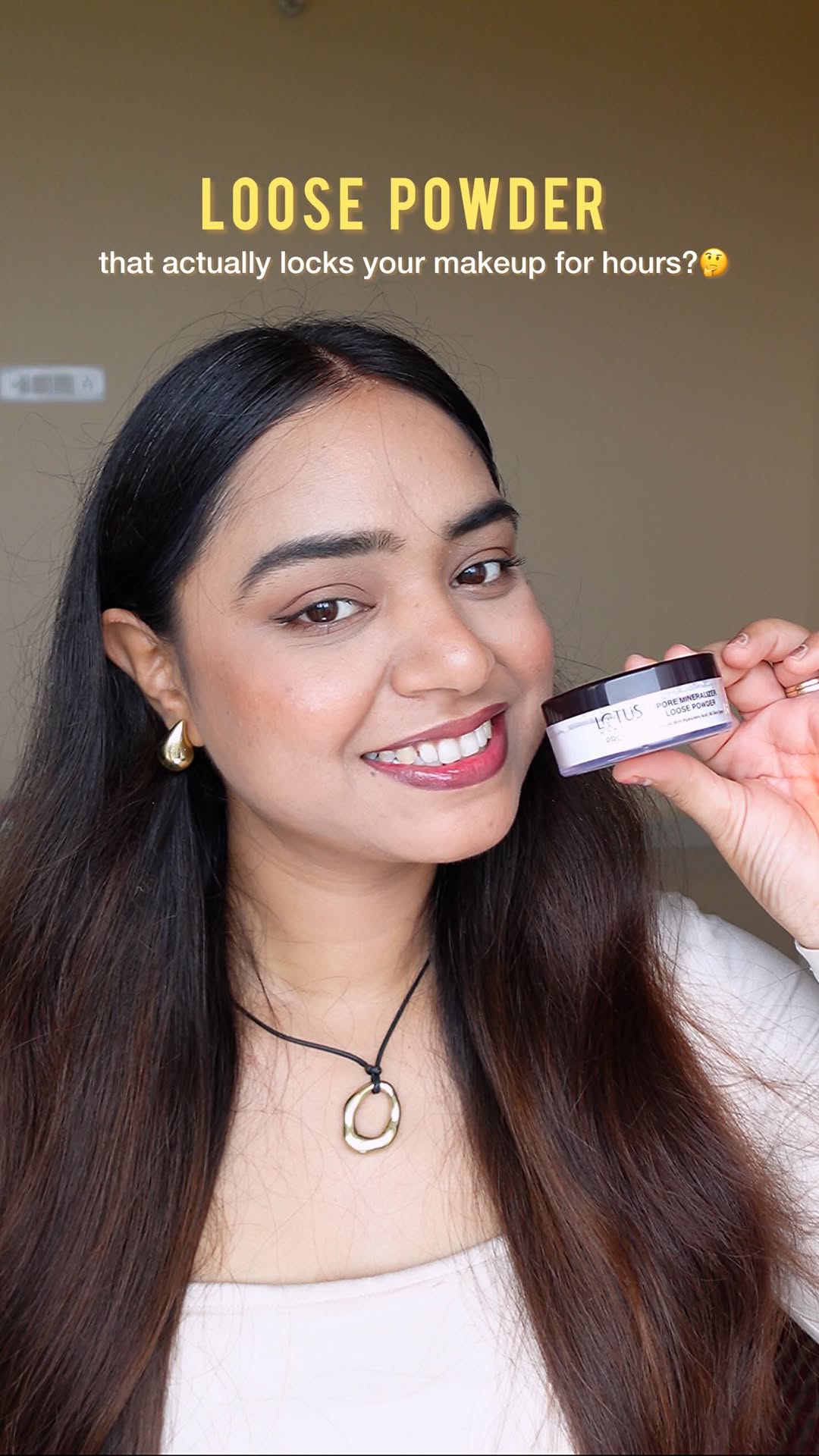 Instagram post by @thesassynandini_ for Lotus Herbals. Caption reads: GAME-CHANGING MAKEUP! 🤯💡 
Lotus Makeup Proedit....