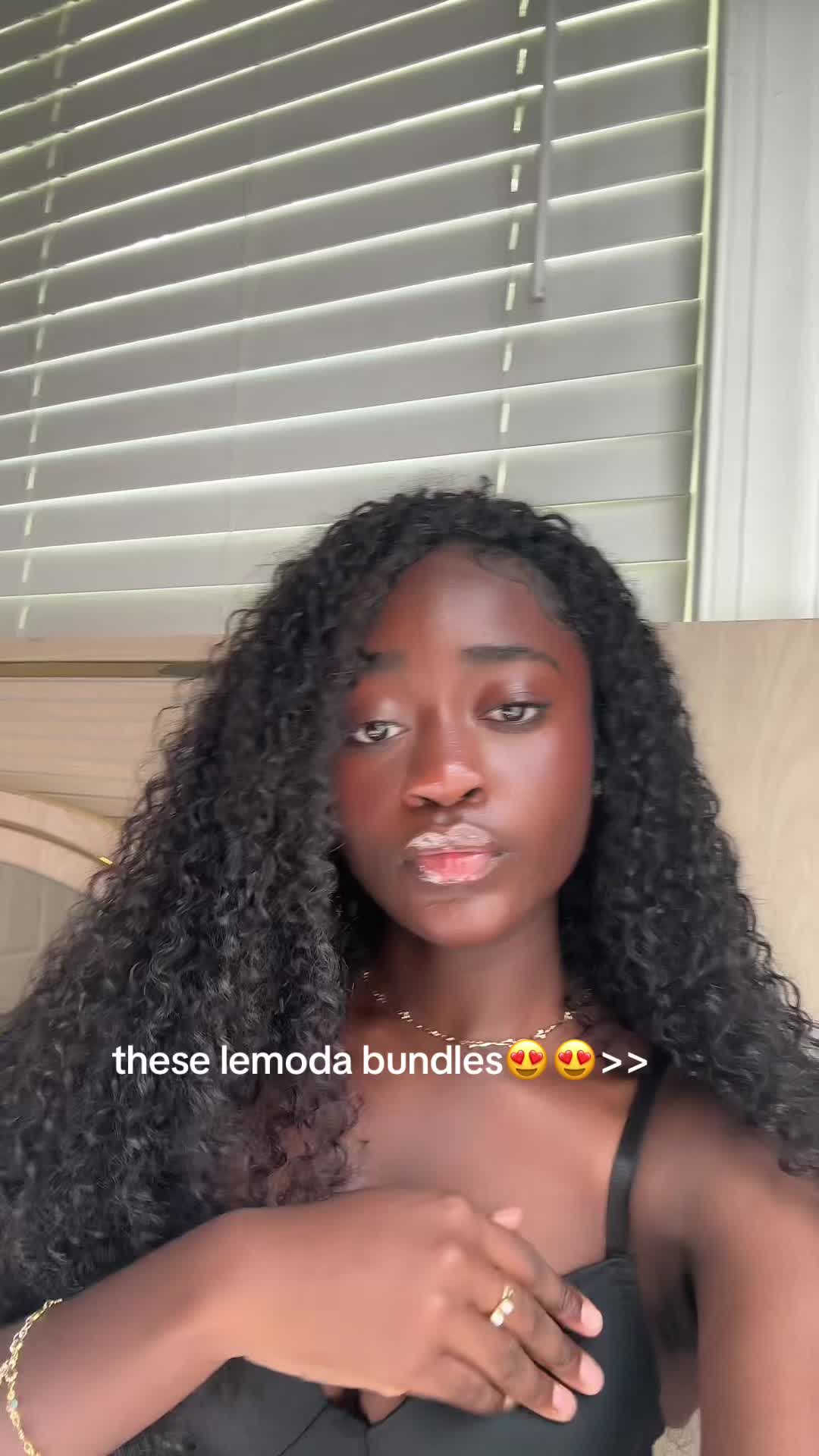 TikTok post by @oyiindoll for Lemoda Hair. Caption reads: 😍😍sooo many compliments, thick from top to....