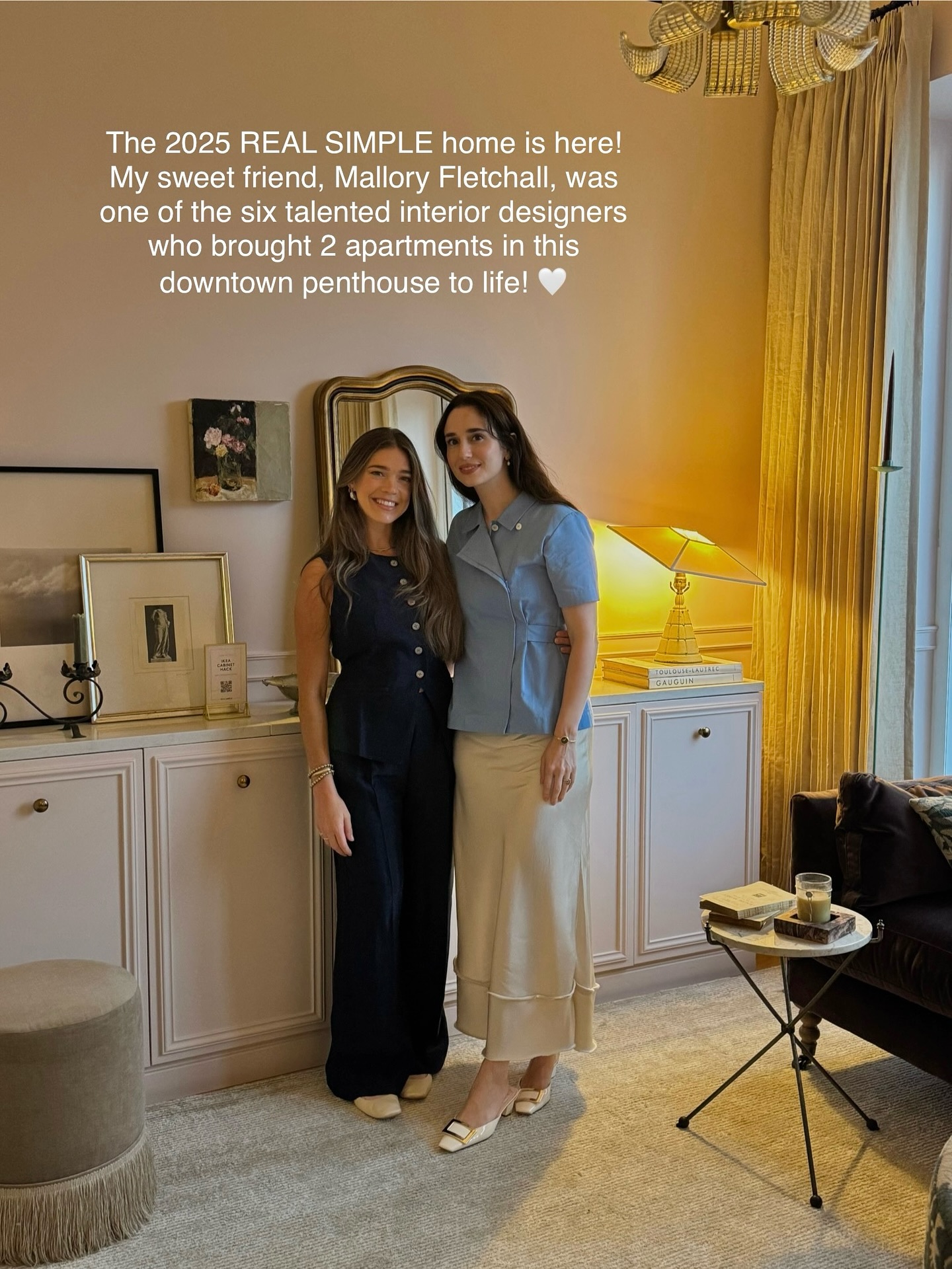 Instagram post by @mycityapartment for Real Simple. Caption reads: How fabulous is the @real_simple 2025 home this....