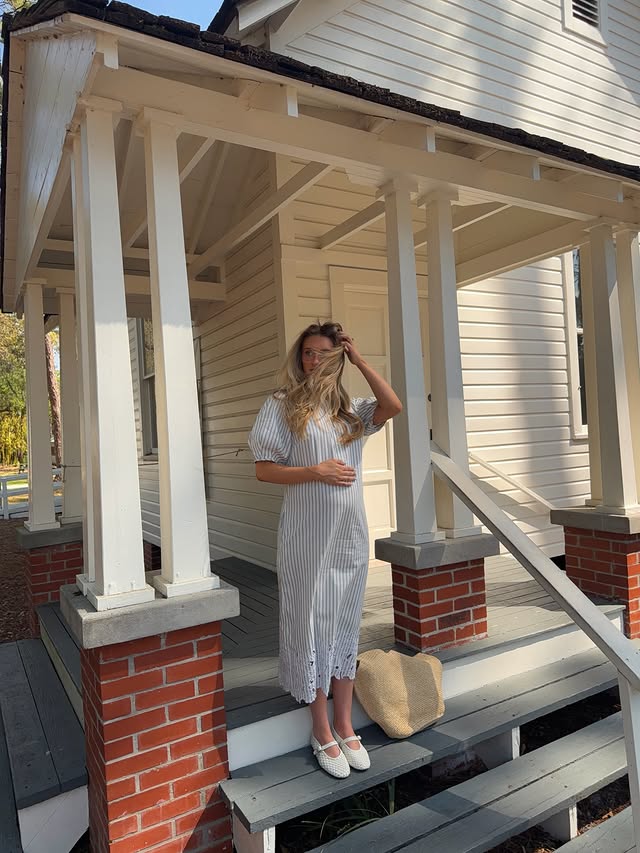 Instagram post by @makaylaamerie for J.Crew. Caption reads: [...] dresses until further notice hehe #Ad @jcrew.