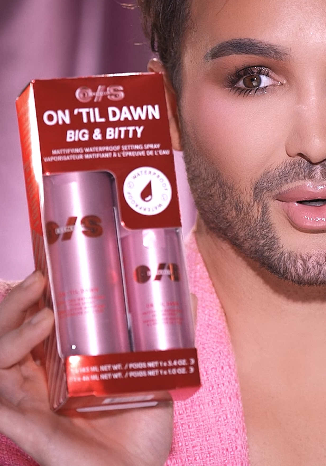 TikTok post by @paintedbyspencer for ONE SIZE BEAUTY. Caption reads: Gift the FULL GLAM experience with the @ONE SIZE....