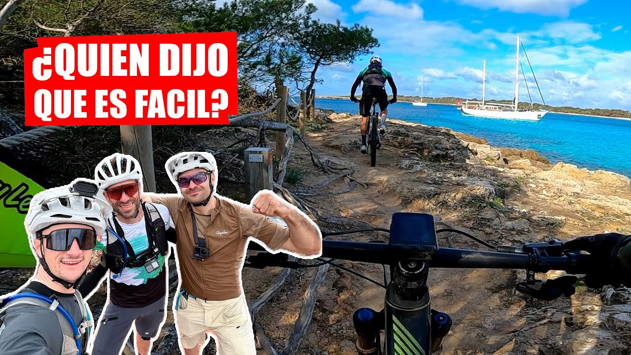 YouTube post by @AlexMedinaMTB for Crankbrothers. Caption reads: Así Es Rodear TODO Menorca en MTB [160km y +3600m]....