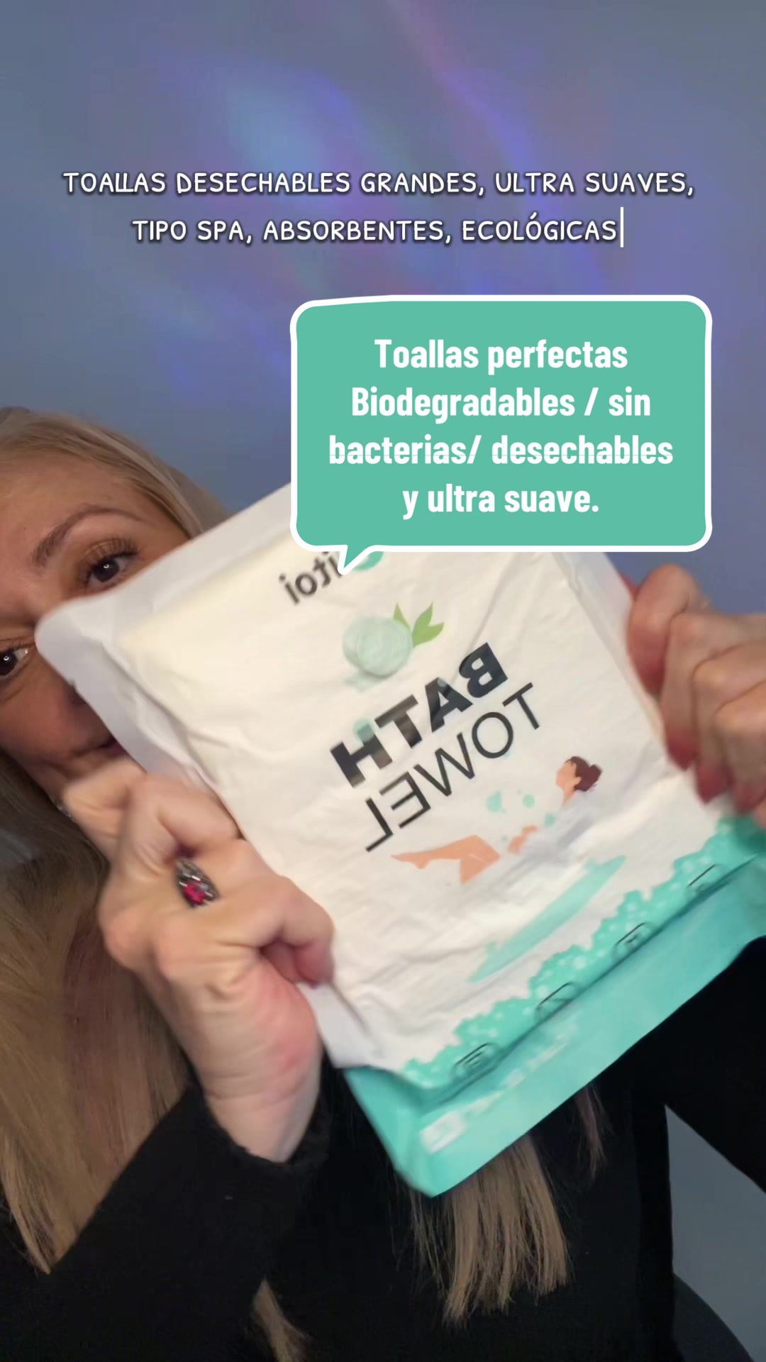 TikTok post by @soydycf for Ditoi Face Towels. Caption reads: [...] outdoors, travel, or quick wipes. @Ditoi....
