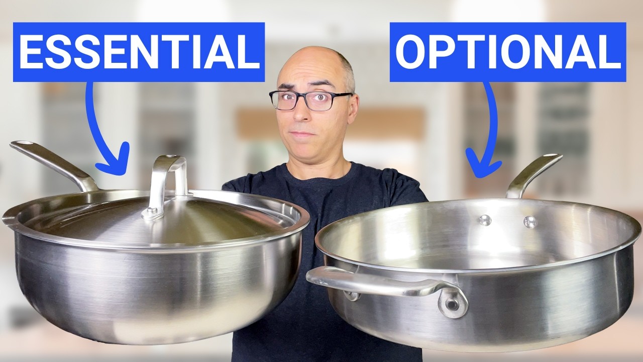 YouTube post by @PrudentReviews for ThermoWorks. Caption reads: Most People Buy the Wrong Pans (I Tested Every....