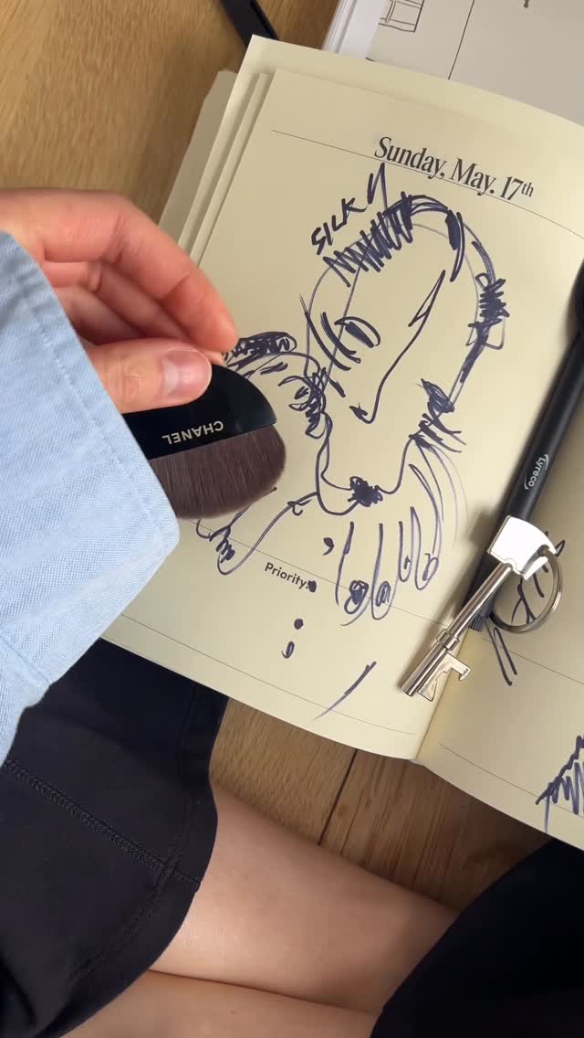 Instagram post by @girlisthissilk for CHANEL. Caption reads: painted a Frankenstein softly blending into....