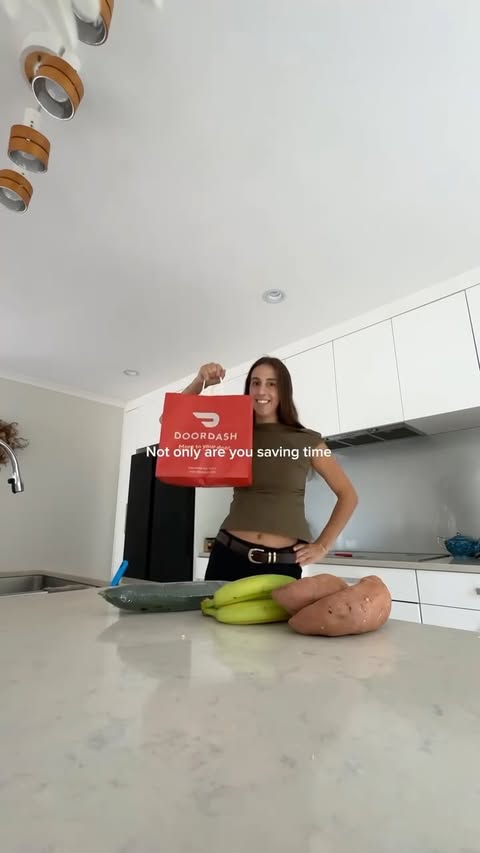 Instagram post by @hannahkoumakis for DoorDash. Caption reads: AD Pssst DoorDash have now partnered with....