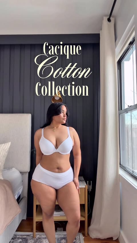 Instagram post by @denisemmercedes for Lane Bryant. Caption reads: The Cacique Cotton Collection from @lanebryant has....