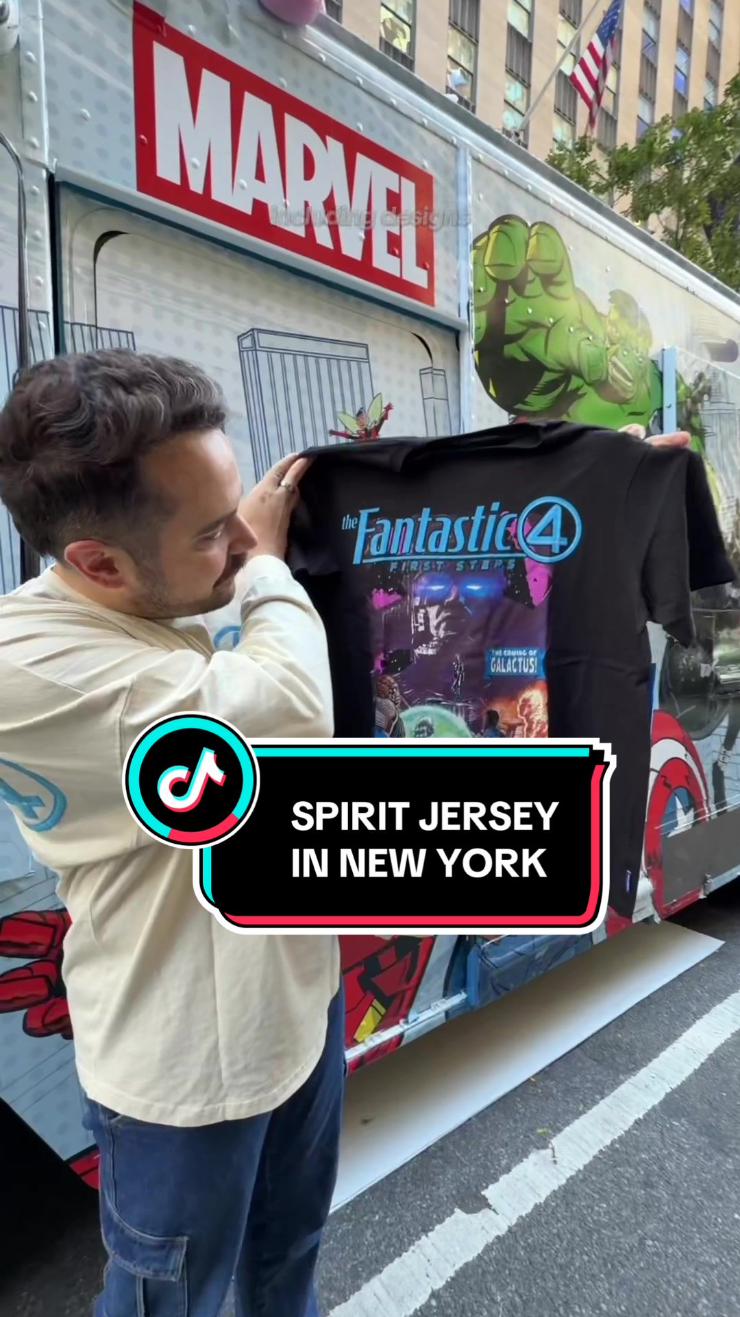 TikTok post by @blakespopnook for Spirit Jersey. Caption reads: [...] 4 are taking over and my friends at @Spirit....