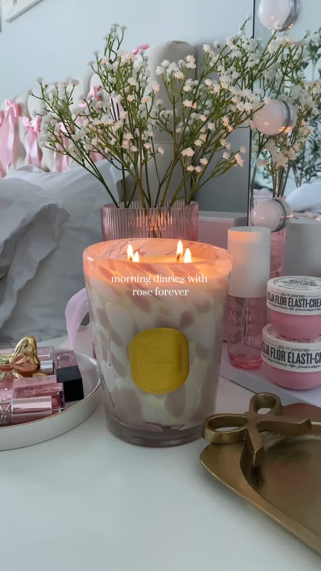 Instagram post by @maryanngrant_ for Rose Forever. Caption reads: #ad morning diaries with @roseforever_ny because....