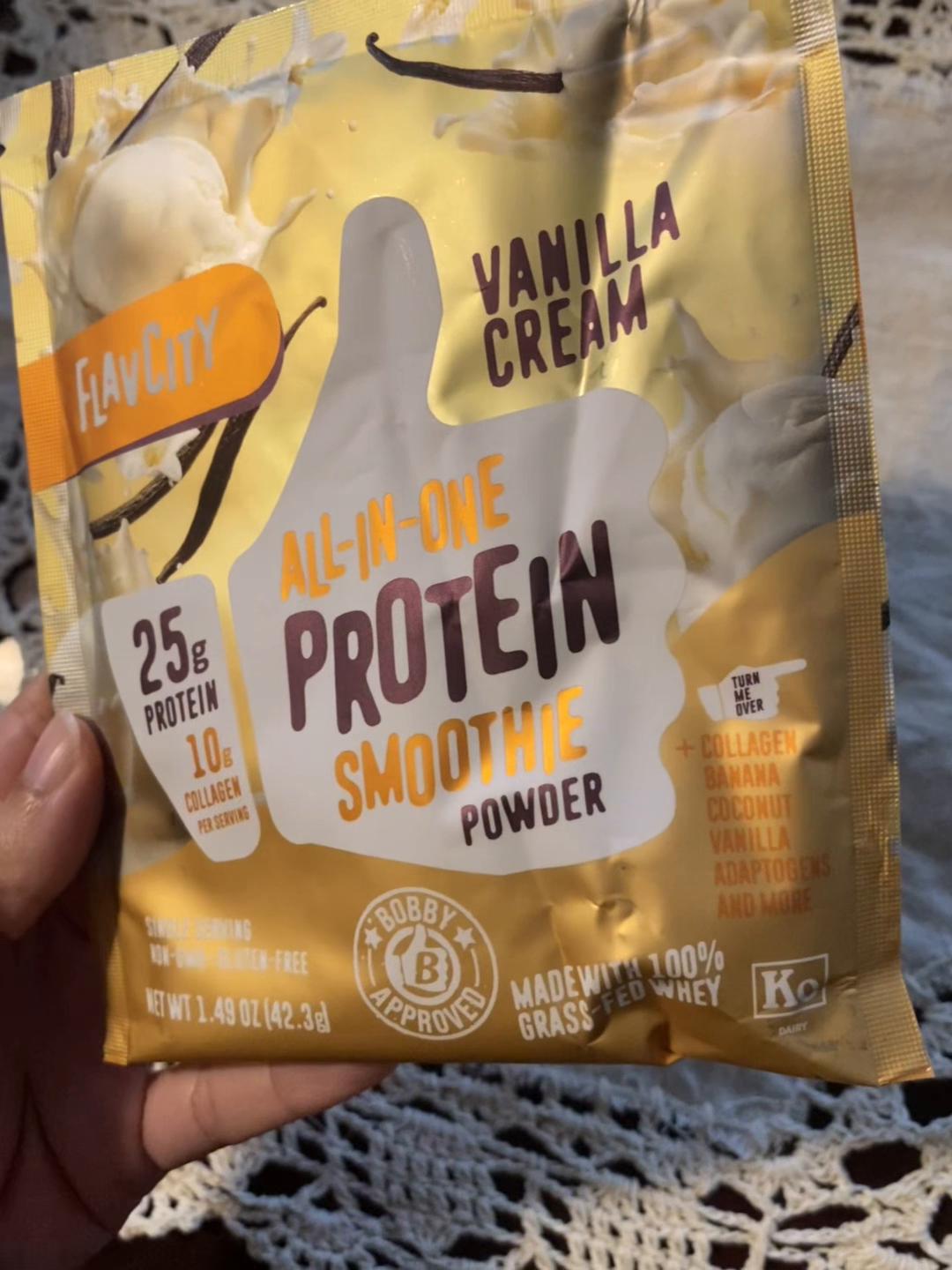 TikTok post by @yesse_ca8 for ShopFlavCity. Caption reads: @ShopFlavCity #flavcity #proteinshake #protein....