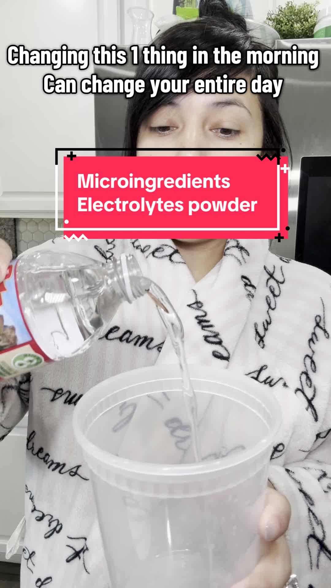 TikTok post by @melaniemval for Micro Ingredients. Caption reads: Microingredients electrolytes powder is the top....