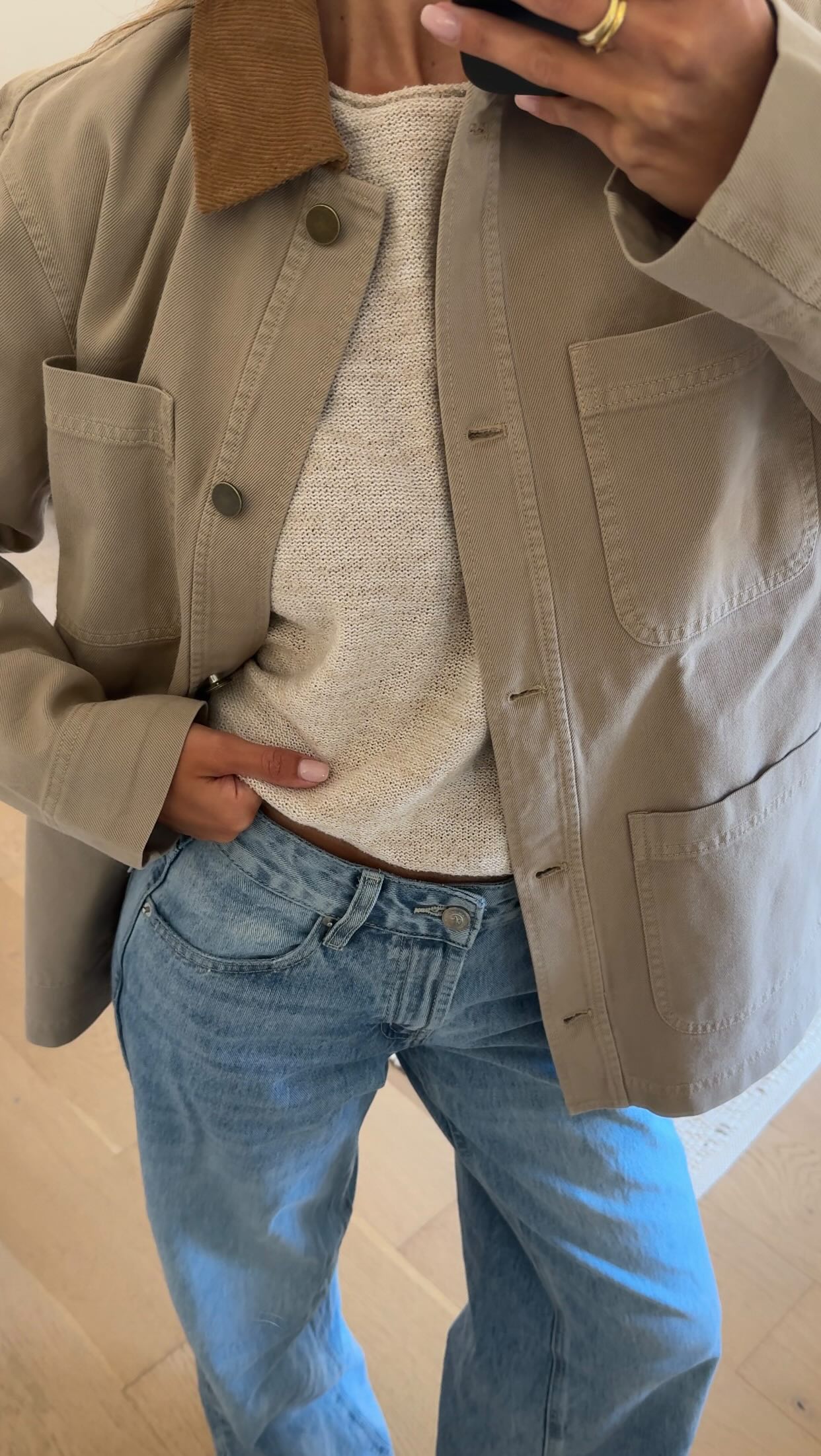 Instagram post by @melvalentini for Gentle Fawn. Caption reads: [...] season: the Miller Barn Jacket from....