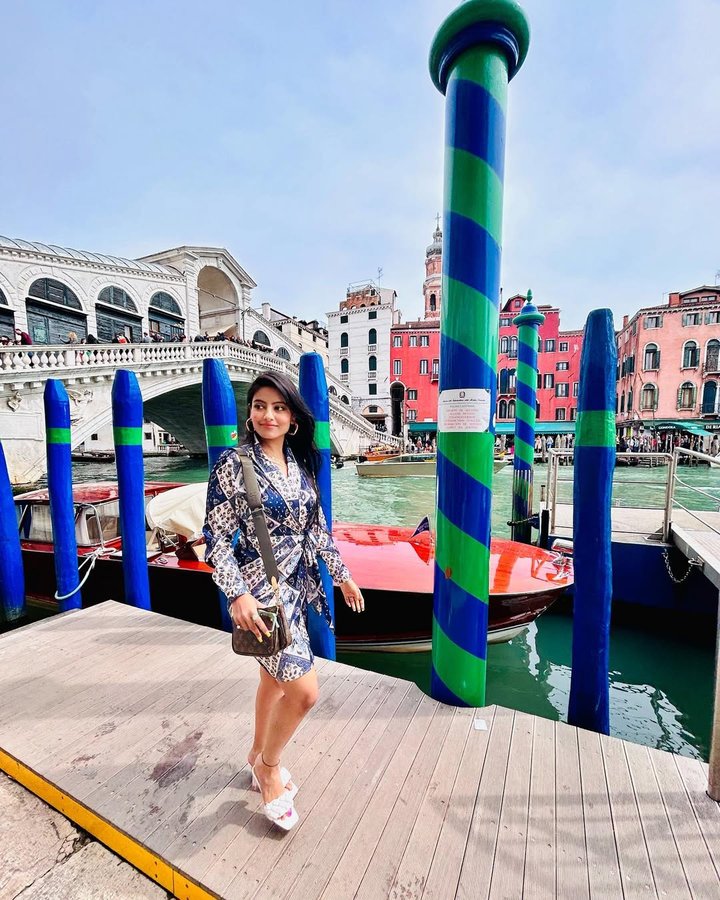 Instagram post by @laavy_sharma for Dharma Productions. Caption reads: Venice is the city of mirrors , the city of....