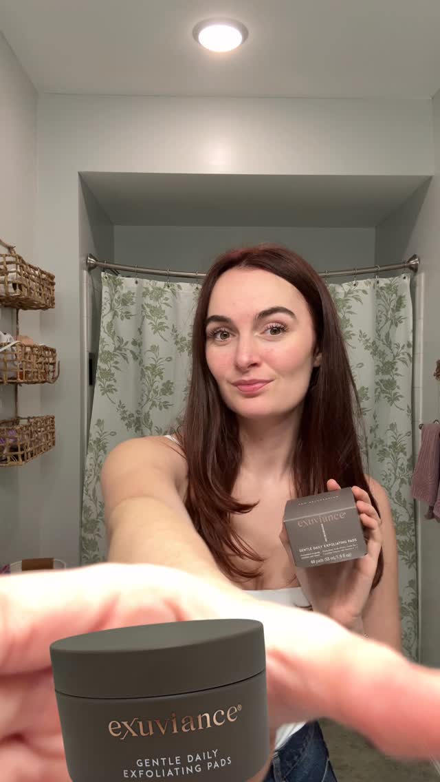 Instagram post by @alytheslp for Exuviance. Caption reads: Quickly added @exuviance to my daily skincare....