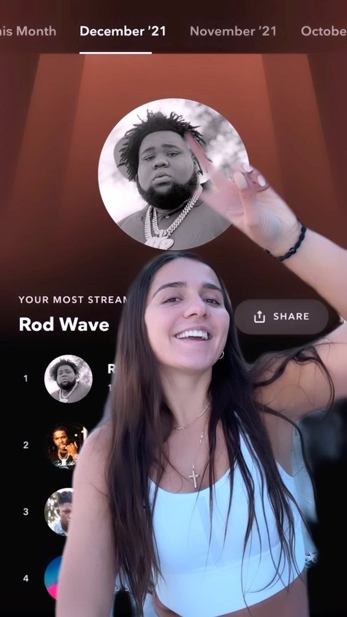 Instagram post by @stephaniae for TIDAL. Caption reads: [...] your most streamed artist every month on....