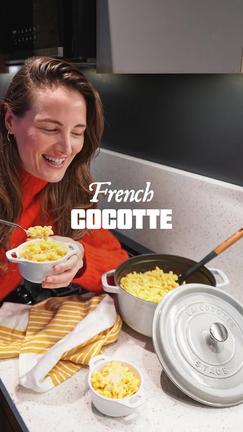 Instagram post by @hellofrench for ZWILLING. Caption reads: A French cocotte is the kind of cookware you....