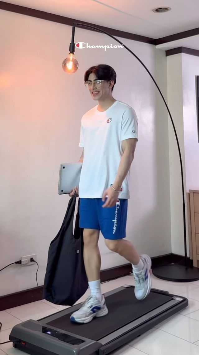 Instagram post by @itsgabgutierrez for Champion. Caption reads: Would you wear these athleisure fits? ⛅️

Rock....