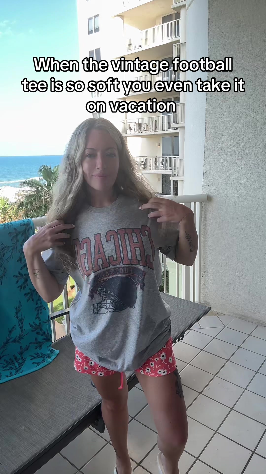 TikTok post by @nicole15xo for PartyOnShop. Caption reads: @PartyOnShop has the softest vintage sports tees!....