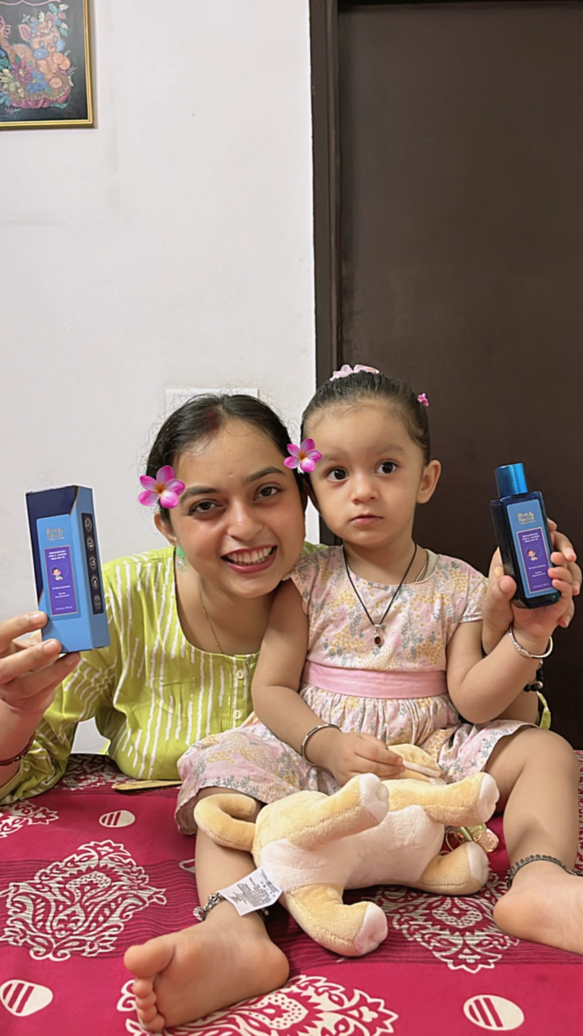 Instagram post by @madhu_sakshi for Blue Nectar. Caption reads: #collaboration with @bluenectar_ayurved 
Amazing....