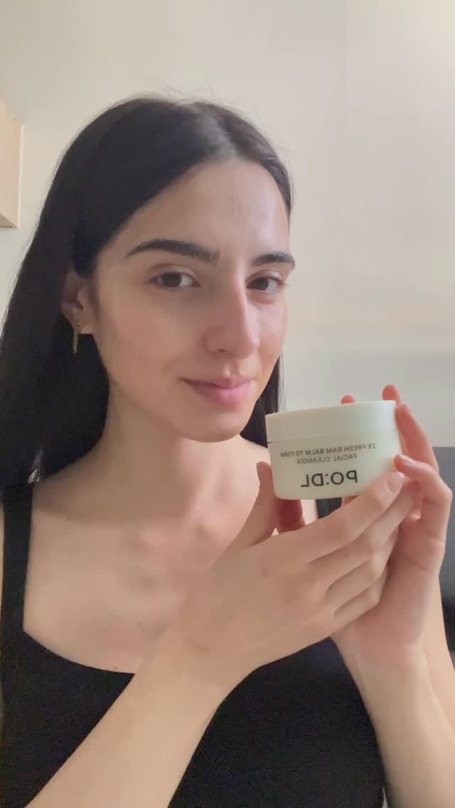Instagram post by @kbeauty.cuore for Exprive. Caption reads: From balm to foam 🫧 Melts makeup + SPF + daily....