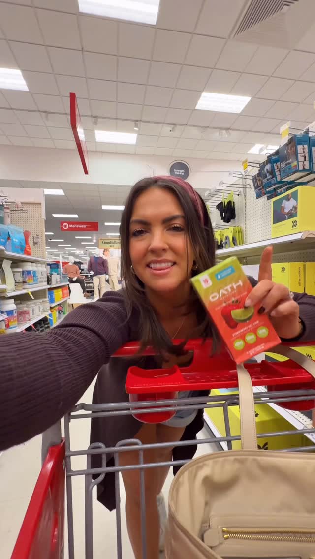 Instagram post by @lizwebber_ for Oath Nutrition. Caption reads: [...] restock!! Main goal?? Restock my....