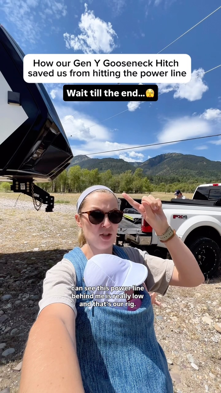 Instagram post by @travelinthoms for GenY Hitch. Caption reads: Follow @travelinthoms for more RV reality 🚐

We....