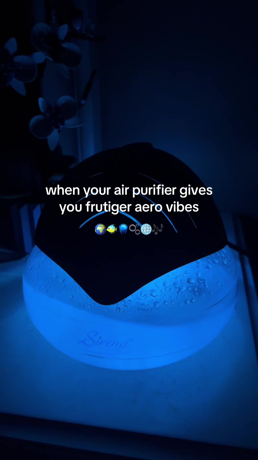 TikTok post by @kashawna01 for Sirena Inc. Caption reads: #frutigeraero #airpurifier @Sirena Inc.