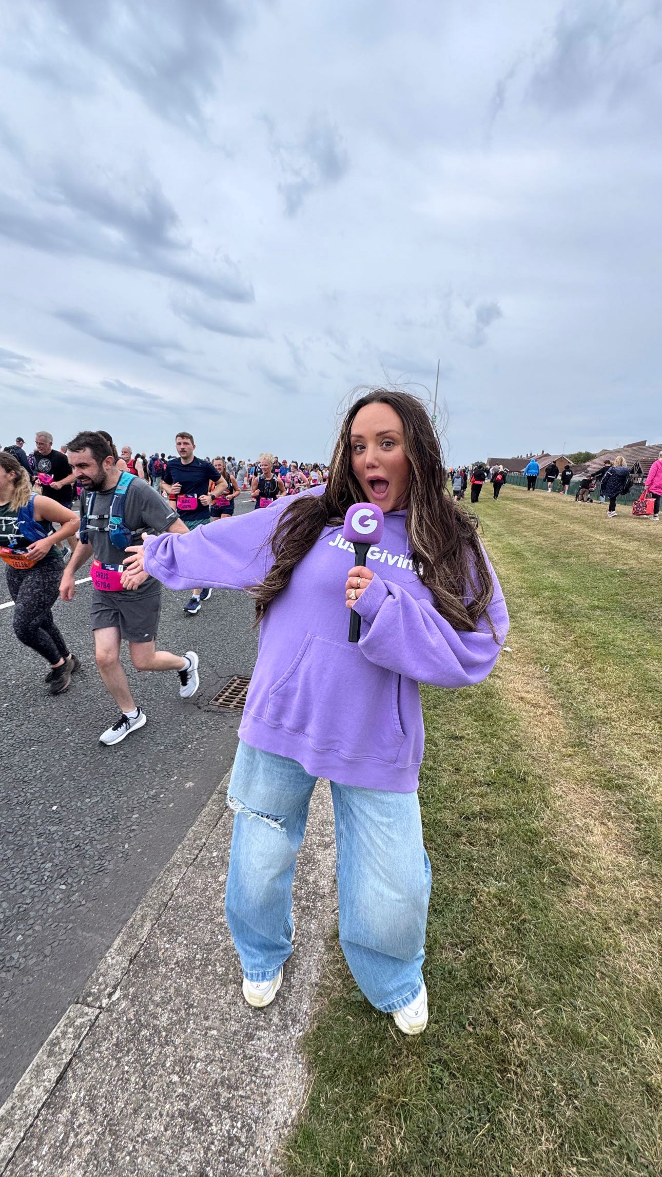 Instagram post by @charlottegshore for JustGiving. Caption reads: Great North Run? Shore thing.

From Newcastle to....