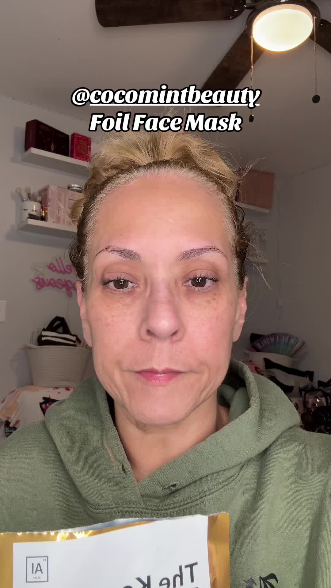 TikTok post by @tina31567 for Cocomint Beauty. Caption reads: [...] back that elasticity to your skin....
