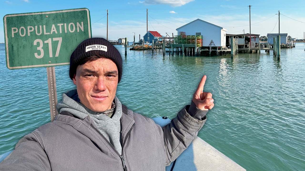 YouTube post by @fvsoutherngirl for Jimmy's Famous Seafood. Caption reads: 24 Hours on America's DISAPPEARING island.