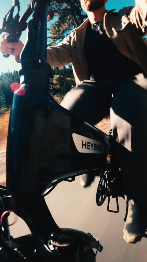 Instagram post by @motophotoguy for Heybike. Caption reads: [...] adventure starts before the ride. The....