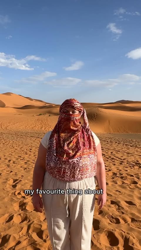 Instagram post by @hannahzaslawski for Intrepid Travel. Caption reads: My first ever @intrepidtravel trip to Morocco....