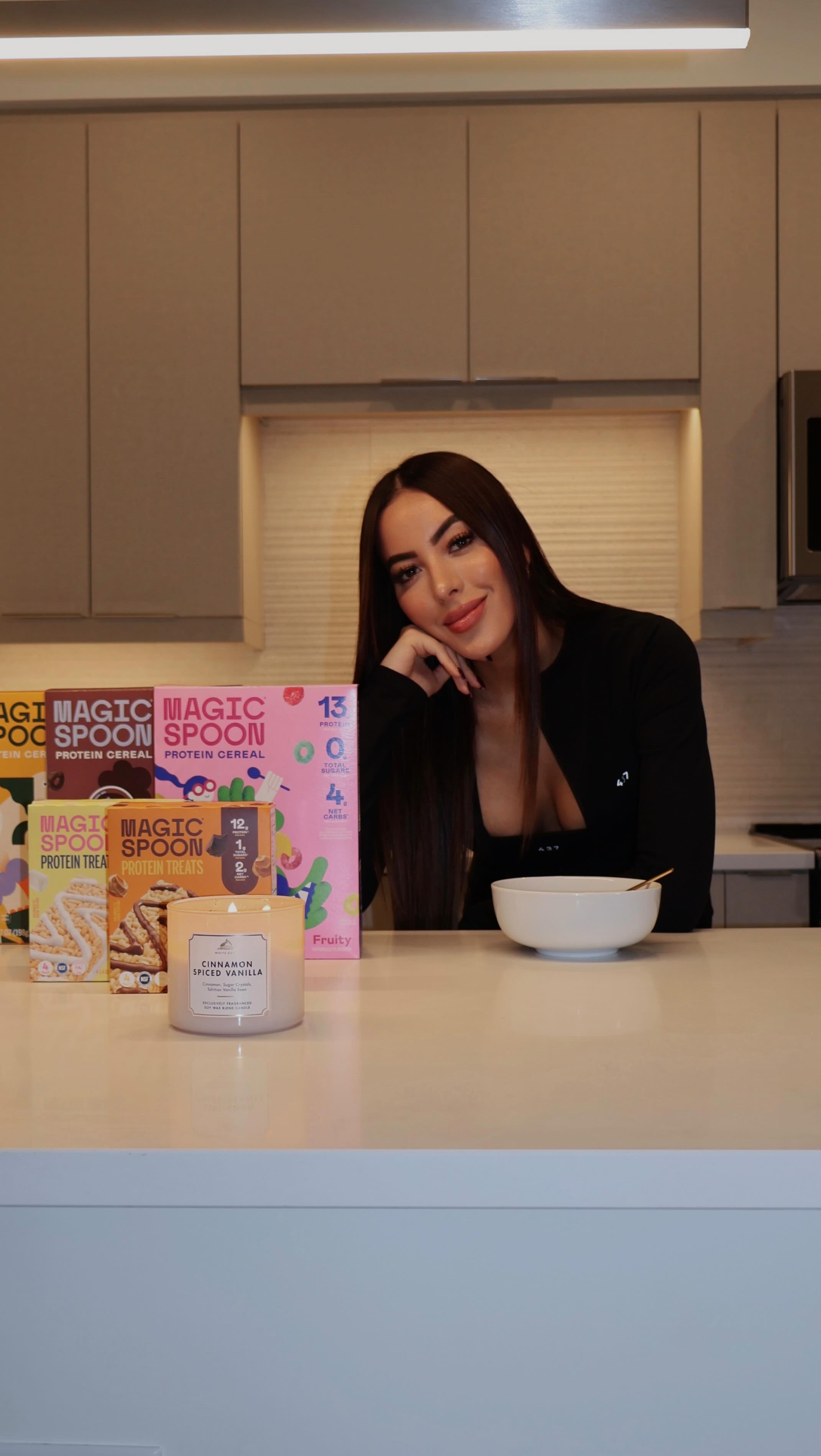 Instagram post by @oriannapolanco for Magic Spoon. Caption reads: Not time for breakfast? ⏱️

Meet @magicspooncereal....