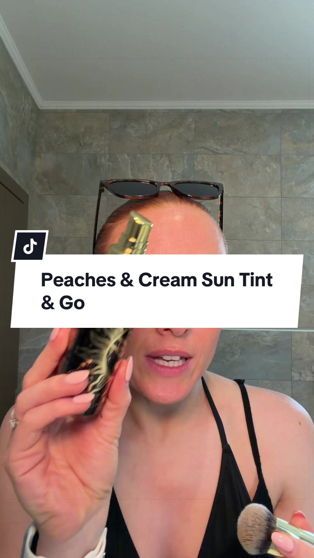 TikTok post by @gingergirlemma for Peaches & Cream. Caption reads: [...] fully converted me from foundation @Peaches....