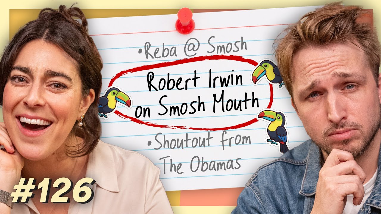 YouTube post by @smoshcast for AG1. Caption reads: Our 2026 Predictions | Smosh Mouth 126.