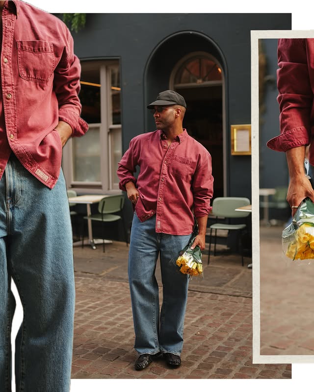 Instagram post by @cyisthelimit for Abercrombie & Fitch. Caption reads: ad @abercrombie jeans now a staple boys 🤝👖 These....