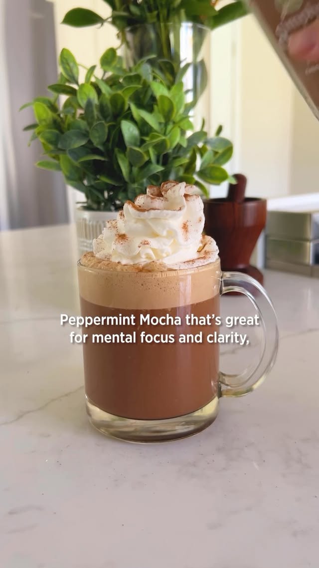 Instagram post by @meowmeix for Four Sigmatic. Caption reads: [...] the lion’s mane and chaga found in....