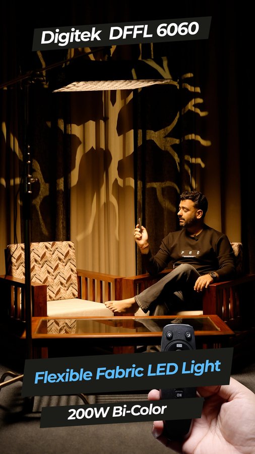 Instagram post by @gryindia for Digitek. Caption reads: Testing out the Digitek DFFL 6060 — compact size,....