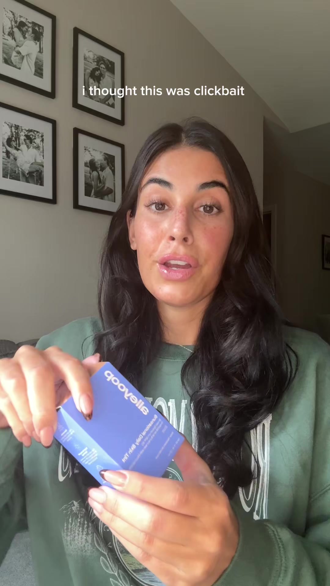 TikTok post by @alexis_terrana for Alleyoop. Caption reads: [...] spf 50 and tinted??? Yes please the....