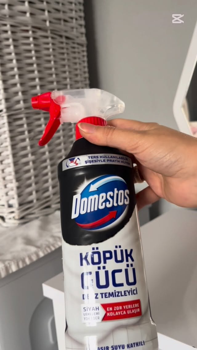 Instagram post by @yoncatrsc for Domestos. Caption reads: Domestos Köpük Gücü Derz Temizleyici 🧽 🫧 [...].