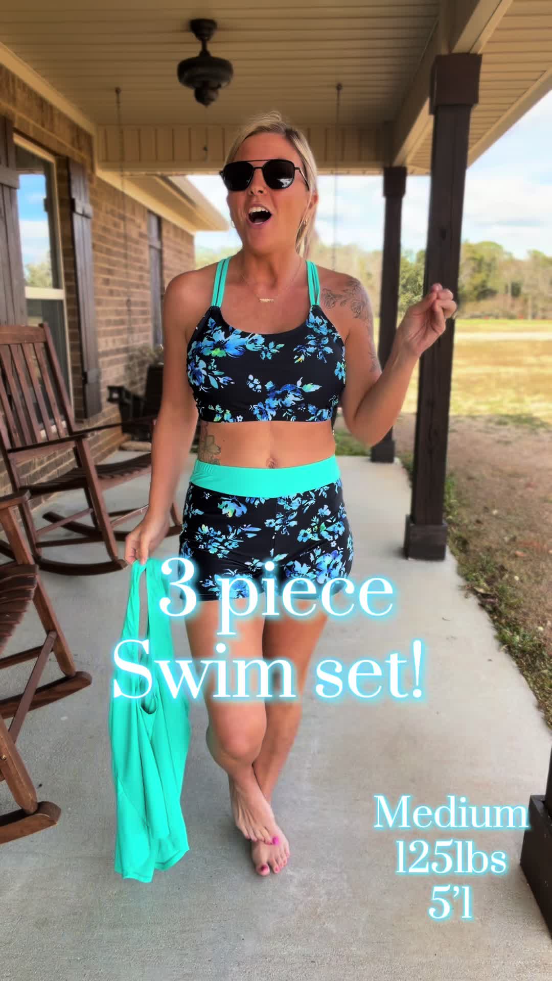 TikTok post by @samanthanicoledeakle for Holipick Swimsuits. Caption reads: [...] #swimsuithaul #tiktokshop #fy @Holipick....