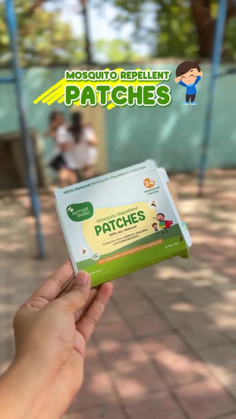 Instagram post by @99pink_feathers for Mother Sparsh. Caption reads: [...] mosquito repellent patches from....