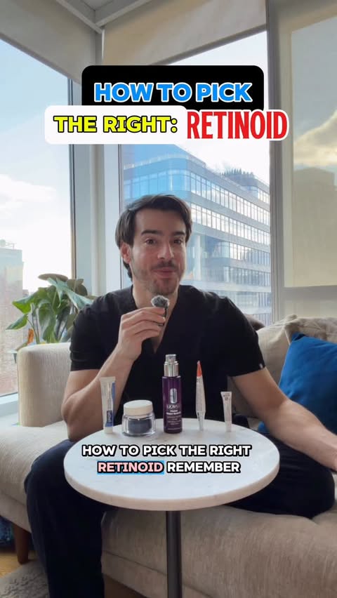 Instagram post by @drcharlesmd for LaRochePosayUS. Caption reads: ✨ How to PICK THE RIGHT RETINOID (without the....