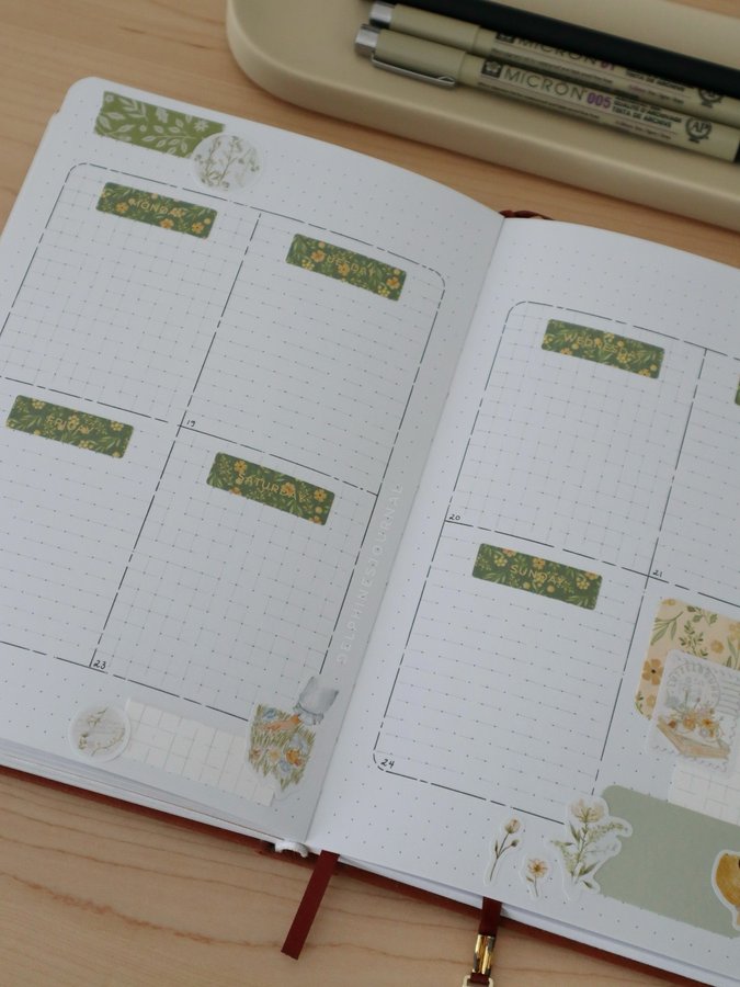 Instagram post by @delphinesjournal for Toms Studio. Caption reads: Close-ups of my two latest weeklies 🤍

On another....