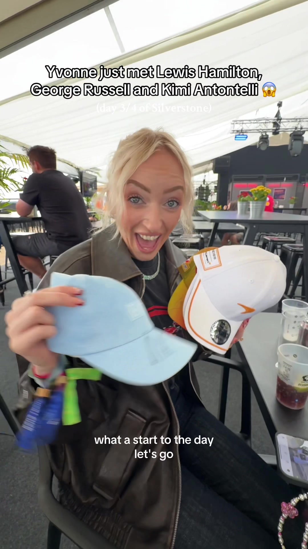 TikTok post by @connor.rice for Ferrari. Caption reads: [...] #kimiantonelli @Silverstone @Formula 1....