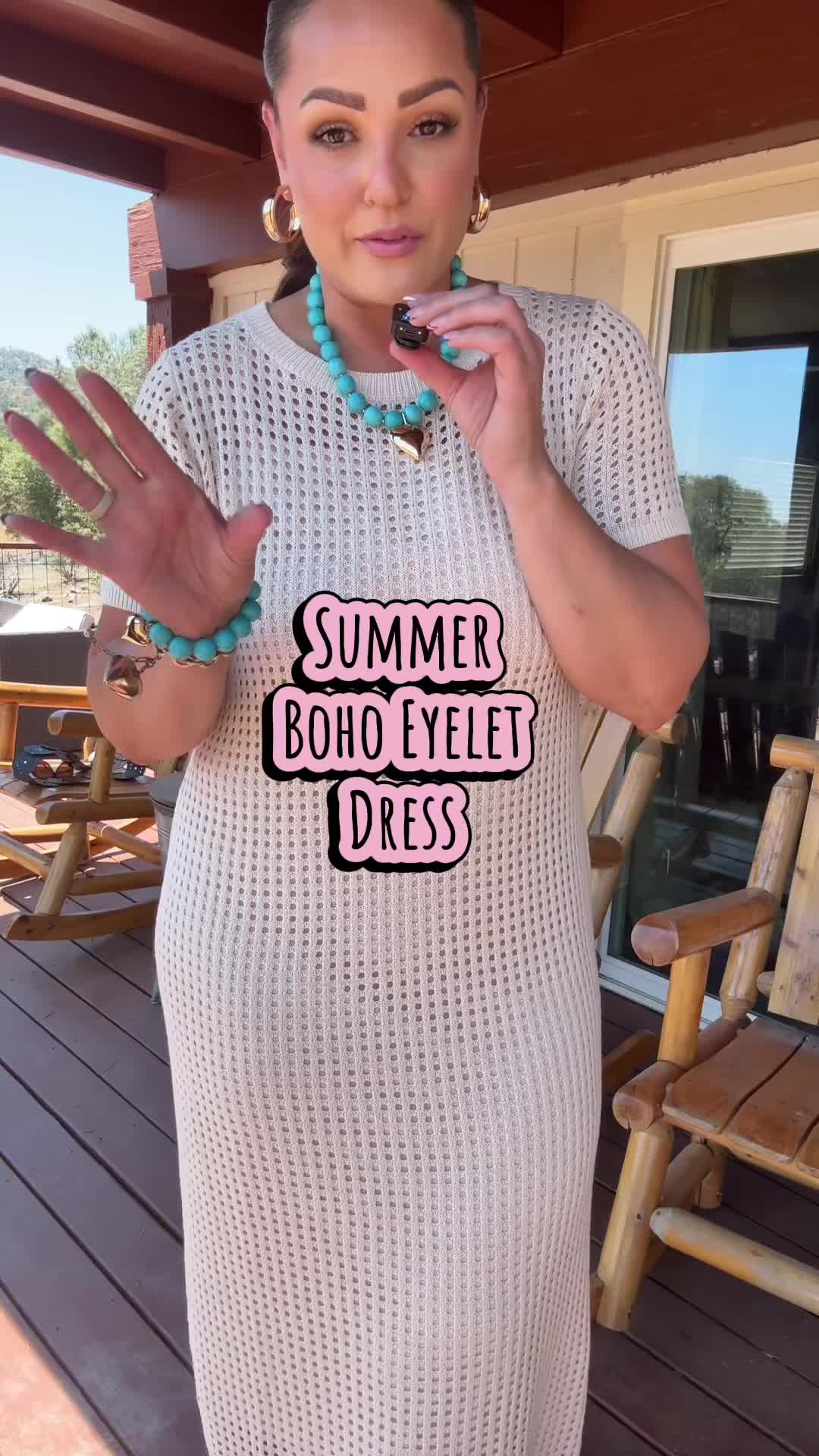 TikTok post by @_.andrea.nicole._ for PrettyGarden. Caption reads: [...] dress that doesn’t require effort.....