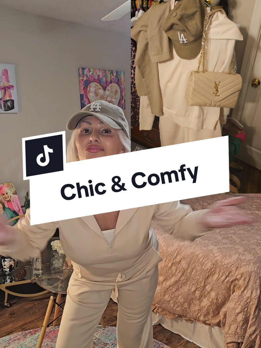 TikTok post by @kimberlydubea for PrettyGarden. Caption reads: The only outfit I'm wearing all season. ☁️ The....