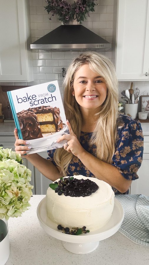 Instagram post by @aliciamarieluchini for Bake from Scratch. Caption reads: 🩵One of my favorite things to do is bake and I....