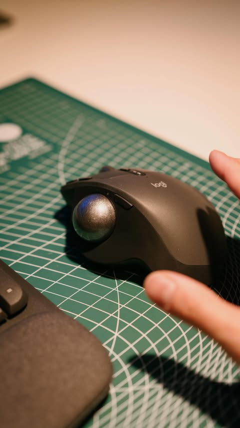 Instagram post by @ed.ngai for Logitech. Caption reads: [...] I’ve been loving my new MX Ergo S @logitech....